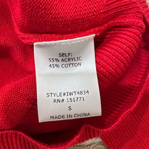 Le Lis Red Knit Sweater | Golf | Preppy | Designer | Size Small - Picture 4 of 4